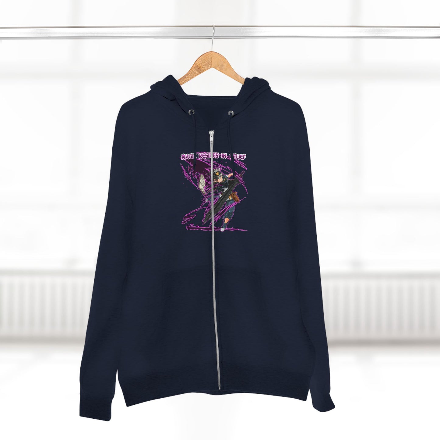 Black Clover | Asta  — Minimal Artistic Graphic Zip-Up