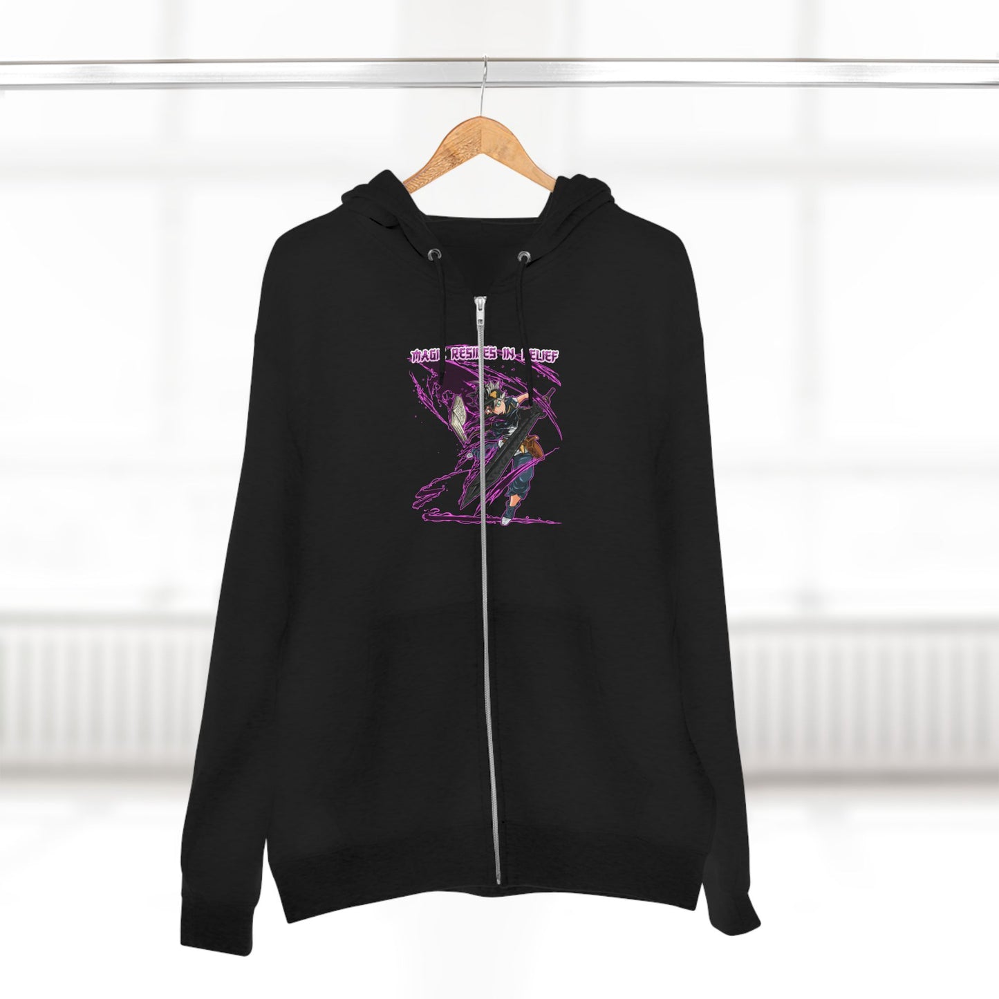 Black Clover | Asta  — Minimal Artistic Graphic Zip-Up