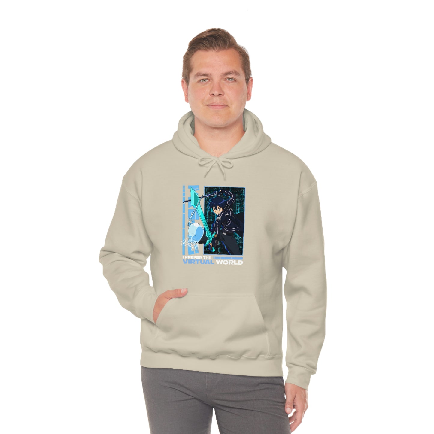 Otakuzoid - Hoodie - I prefer the Digital World - Anime, Manga, Games, Otaku, Weeb, Sword Art Online