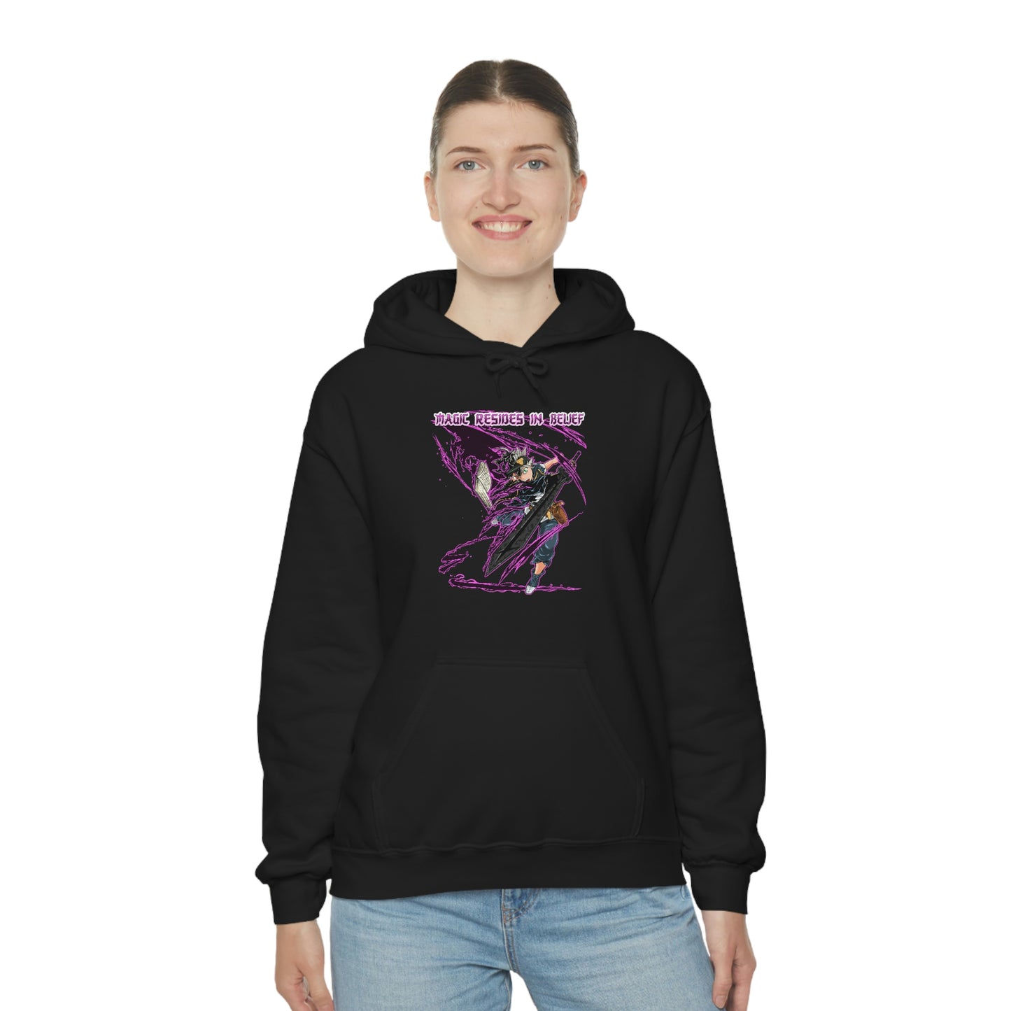 Otakuzoid - Hoodie - Magic Resides in Belief - Anime, Manga, Games, Otaku, Weeb, Black Clover