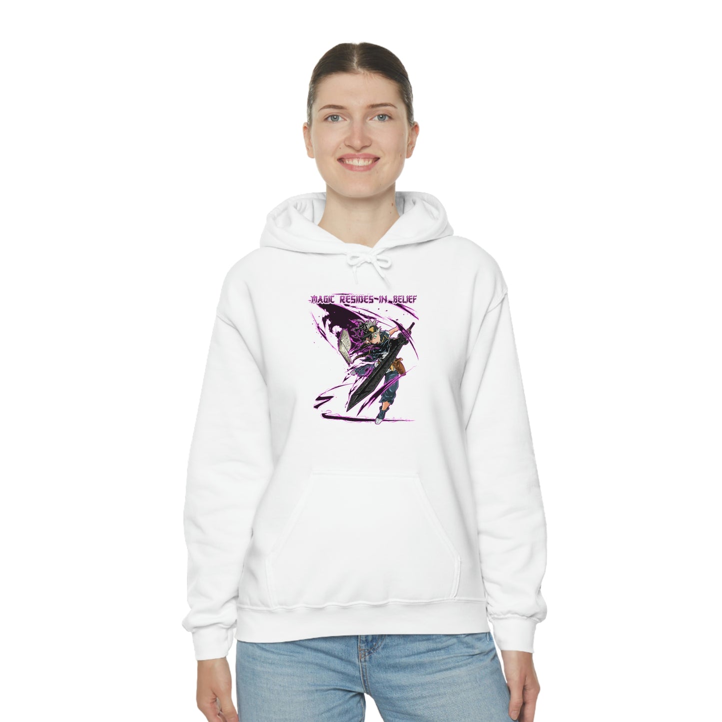 Otakuzoid - Hoodie - Magic Resides in Belief - Anime, Manga, Games, Otaku, Weeb, Black Clover