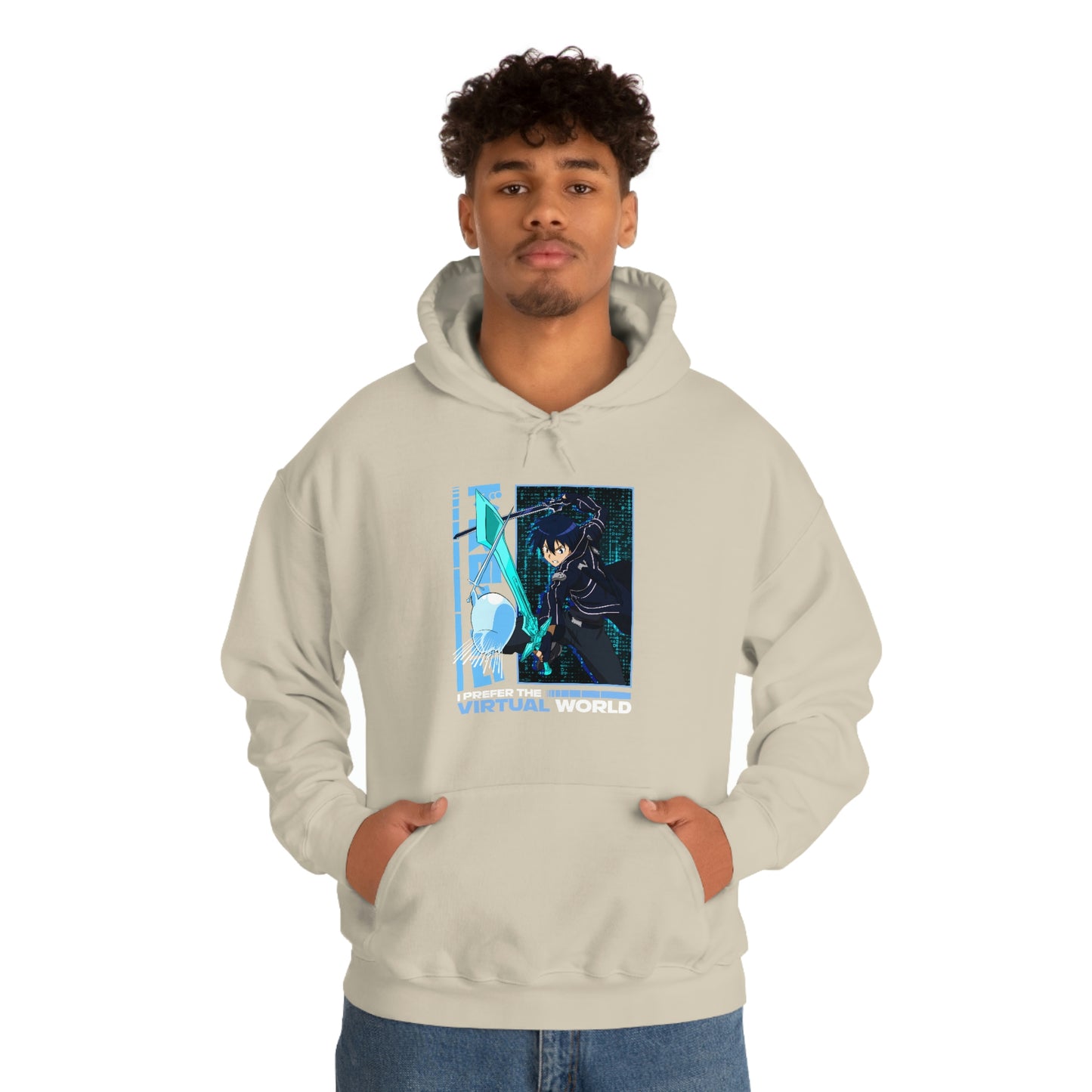 Otakuzoid - Hoodie - I prefer the Digital World - Anime, Manga, Games, Otaku, Weeb, Sword Art Online