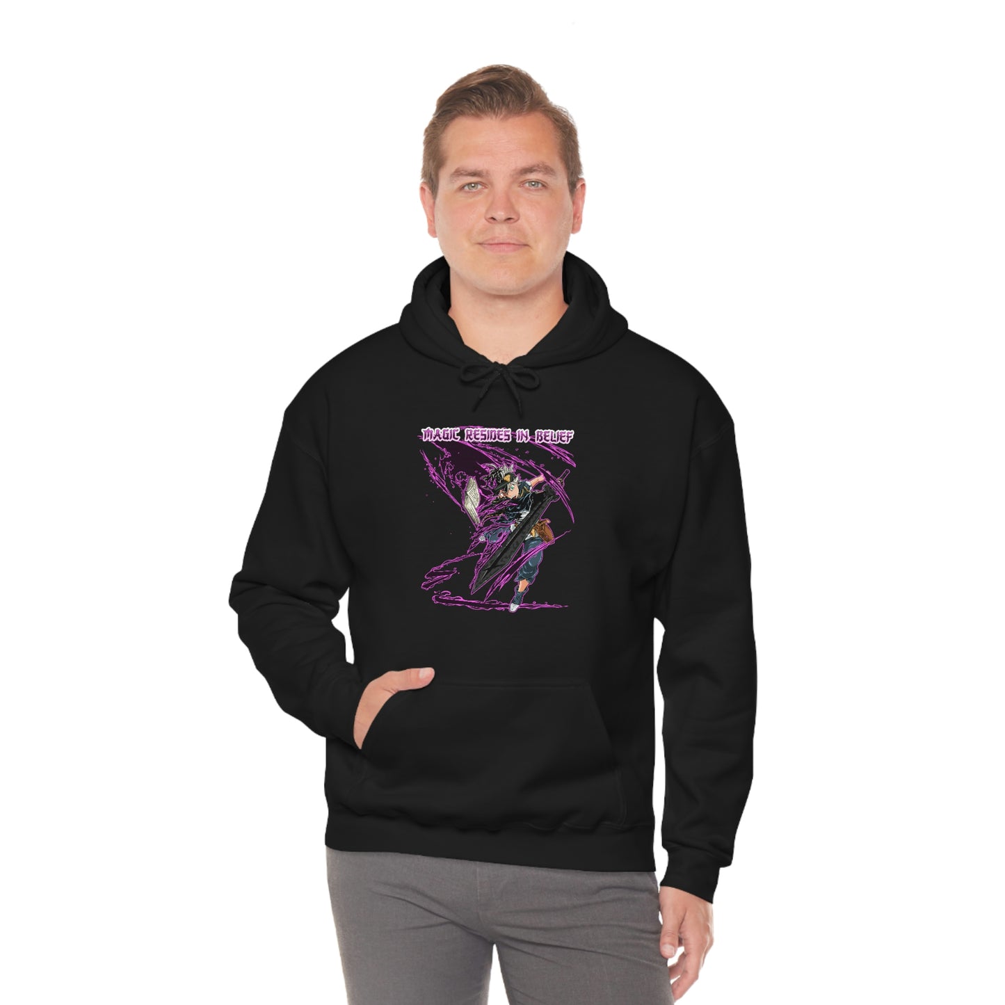 Otakuzoid - Hoodie - Magic Resides in Belief - Anime, Manga, Games, Otaku, Weeb, Black Clover